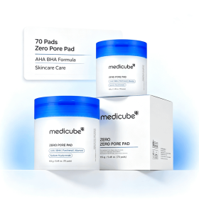 5.46oz Zero Pore Facial Toner Pads 70 Counts, AHA BHA Infused Exfoliating Skin Pads with Panthenol Allantoin