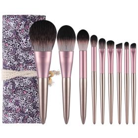 9-piece small pudding makeup brush set, all-in-one face and eye function brush, soft bristles that evenly apply makeup
