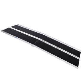 8FT Four-section Non-Skid Folding Lightweight Aluminum Alloy Wheelchair Scooter Mobility Ramps