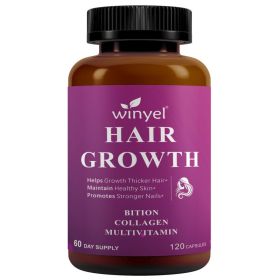 Hair Growth Vitamins Containing 1,000 Mcg Ofbiotin, Collagen, Saw Palmetto, And Other Naturalingredients To Promote Stronger, Healthier Hair,skin (Option: 1 PCS)