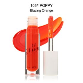 Solid Jelly Lipstick Crystal Lip Balm Water Wave Mirror Lip Gloss Long Lasting Moisturizing Lip Glaze Lip Care Makeup (Option: 105Poppy)