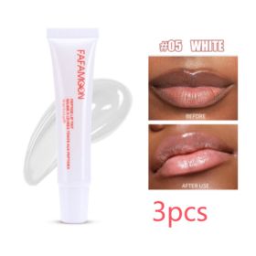 Glossy Lip Glaze Waterproof Long Lasting Lip Gloss Glossy Mirror Tea Red Liquid Lipstick Doodle Lip Korean Makeup (Option: 05 WHITE-10ml-3pcs)