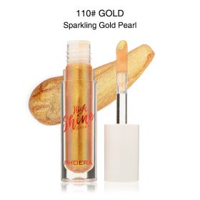Solid Jelly Lipstick Crystal Lip Balm Water Wave Mirror Lip Gloss Long Lasting Moisturizing Lip Glaze Lip Care Makeup (Option: 110GOLD)